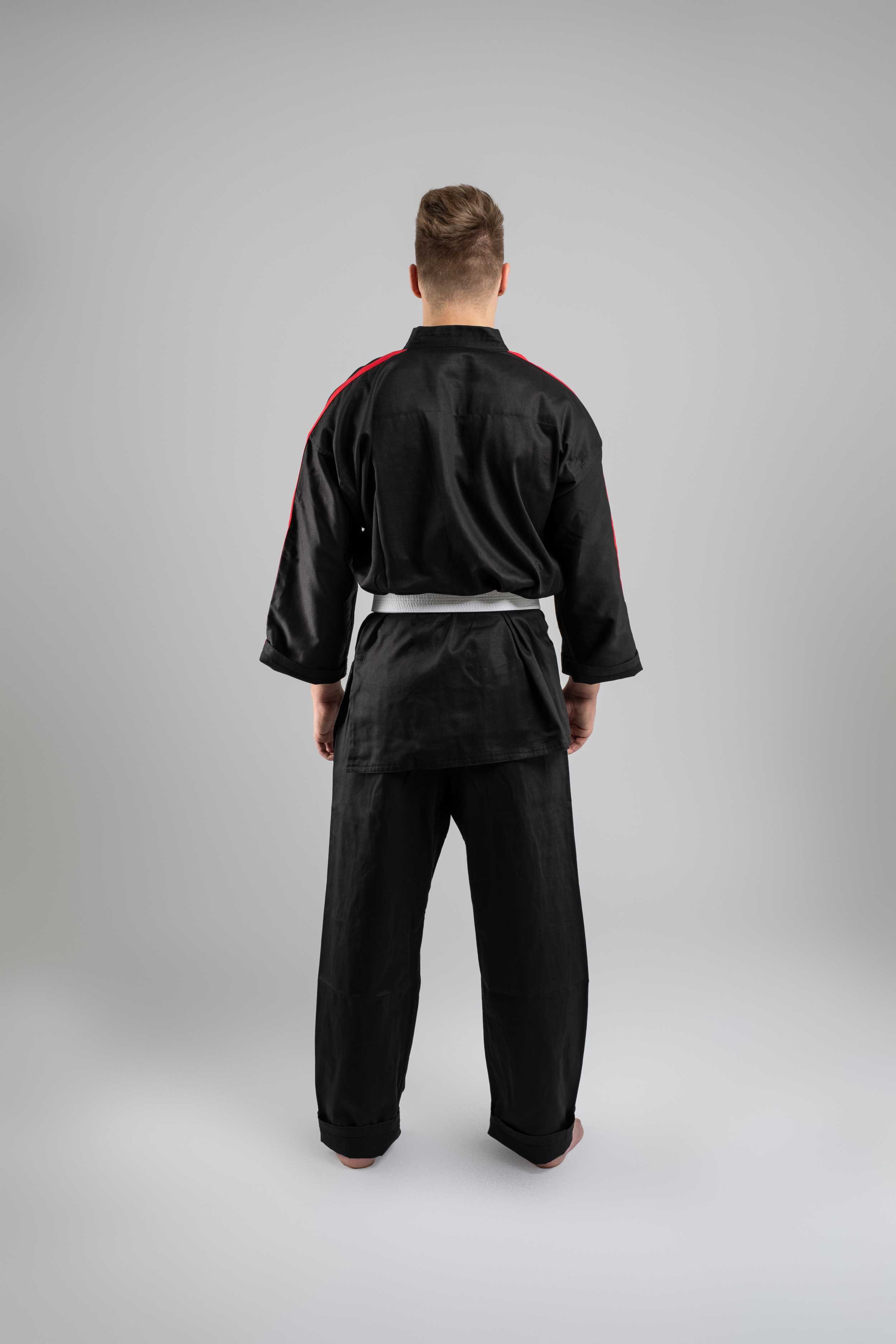 Karateanzug & Martial Arts Anzug Budodrake schwarz-rot