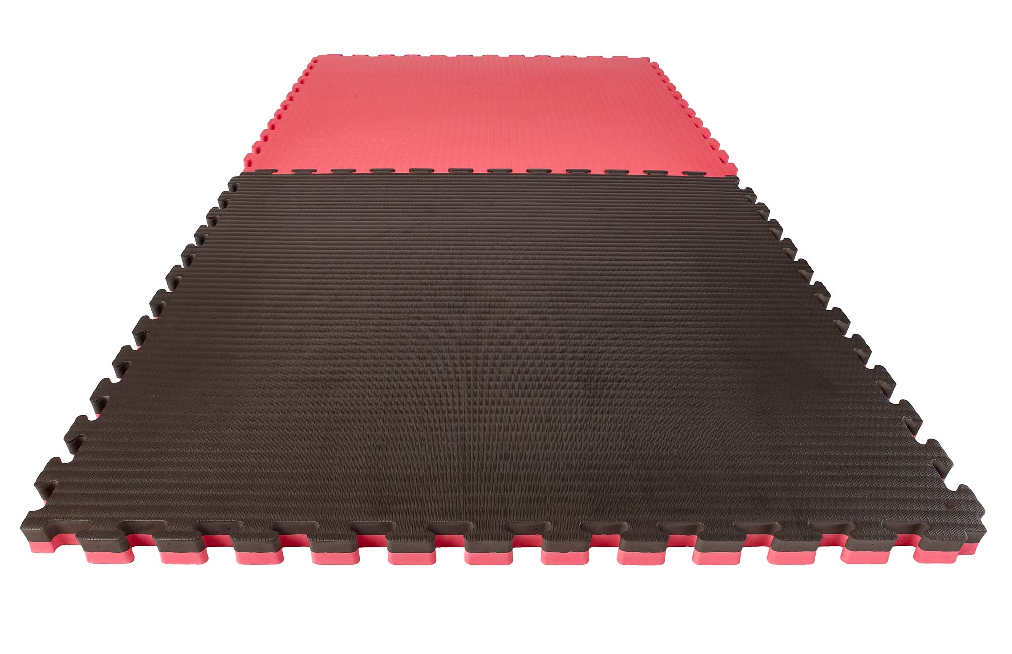 SET: Kampfsportmatten Tatami Muster rot-schwarz 4 cm 4 Stück
