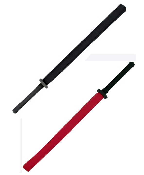 Chanbara Schwerter Set 95 cm rot & schwarz