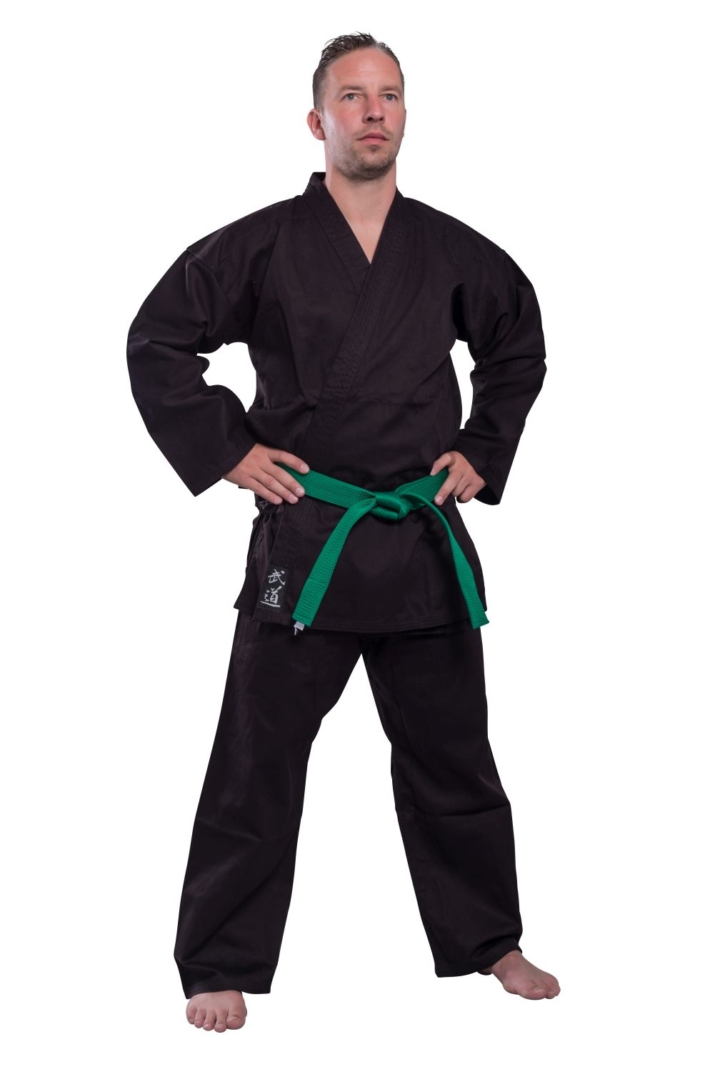 Karateanzug Bushido schwarz 210