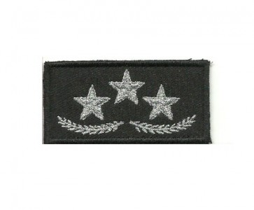 Sterne-Aufnäher mit Klett, silber, als Graduierungsabzeichen