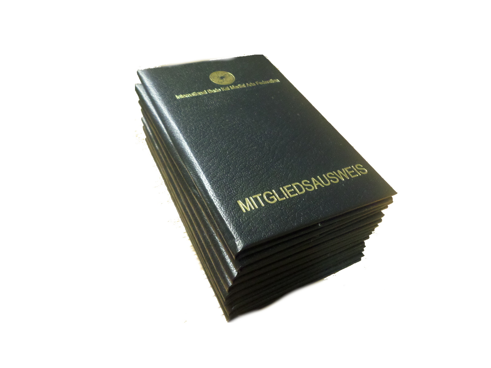 Hochwertiger Budo-Sportausweis Kunstledereinband mit Fadenheftung - Starterpaket 100 St.