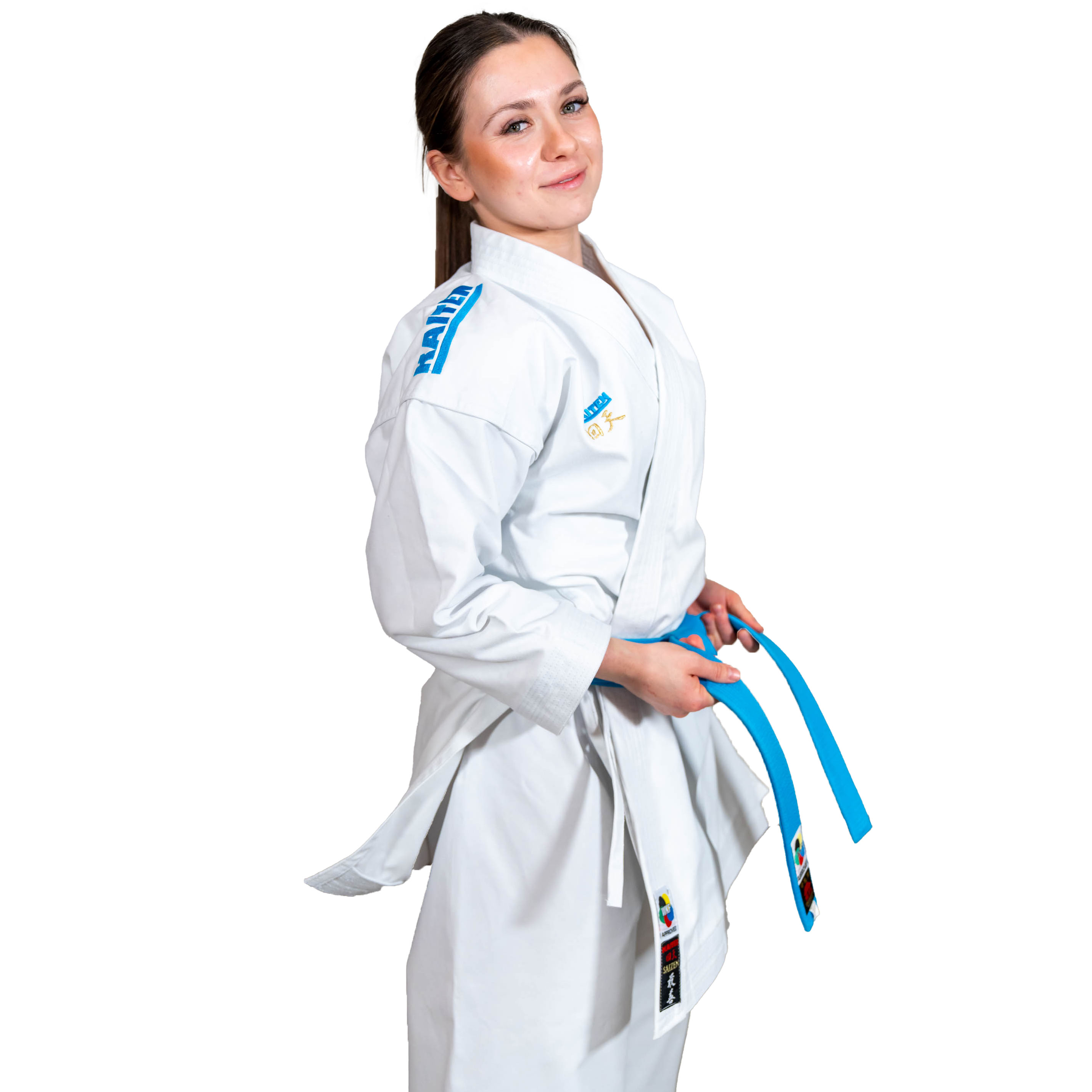 Kaiten Saizen WKF Blaue Schulterstreifen/Gr.210