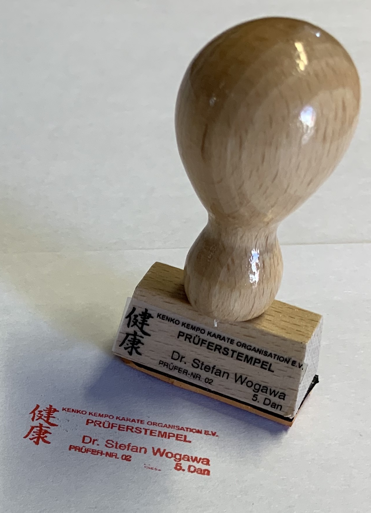 Prüferstempel Kenko Kempo Karate Kyu Grade