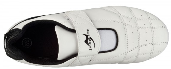 Kampfsportschuhe Mattenschuhe ohne Schnürung mit Klettverschluss weiß 47