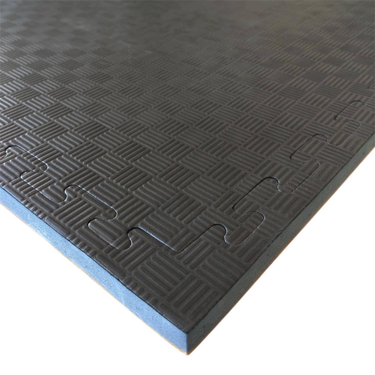 Kampfsport- / Fitnessmatten Holzoptik / Schwarz, 2,5cm