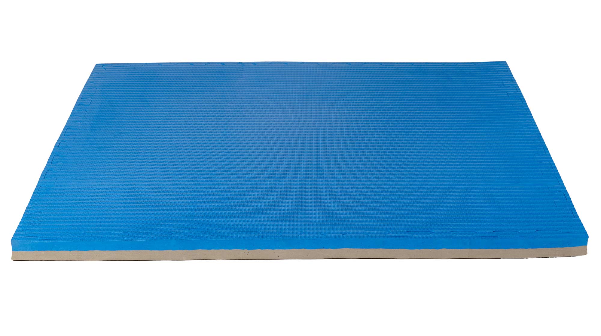 SET: Kampfsportmatten Wendematte VERZAHNT / 100 x 100 x 4cm / BLAU-GRAU