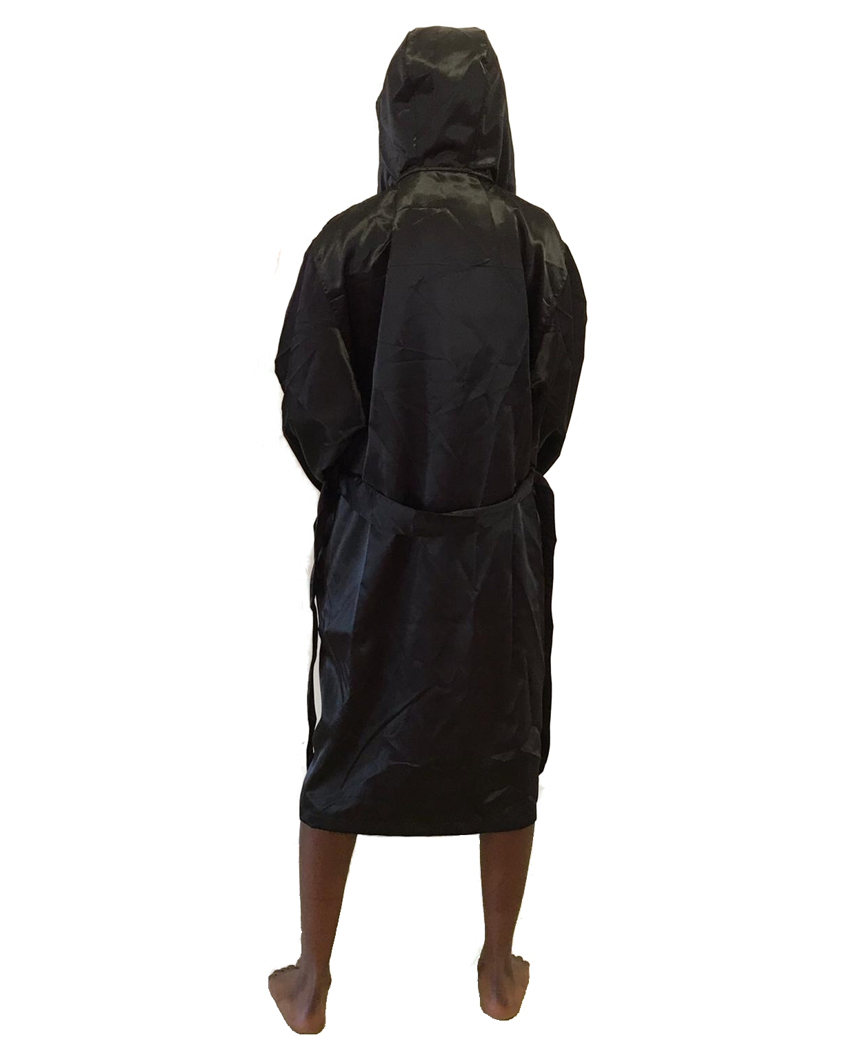 Boxmantel mit Kapuze schwarz Senior