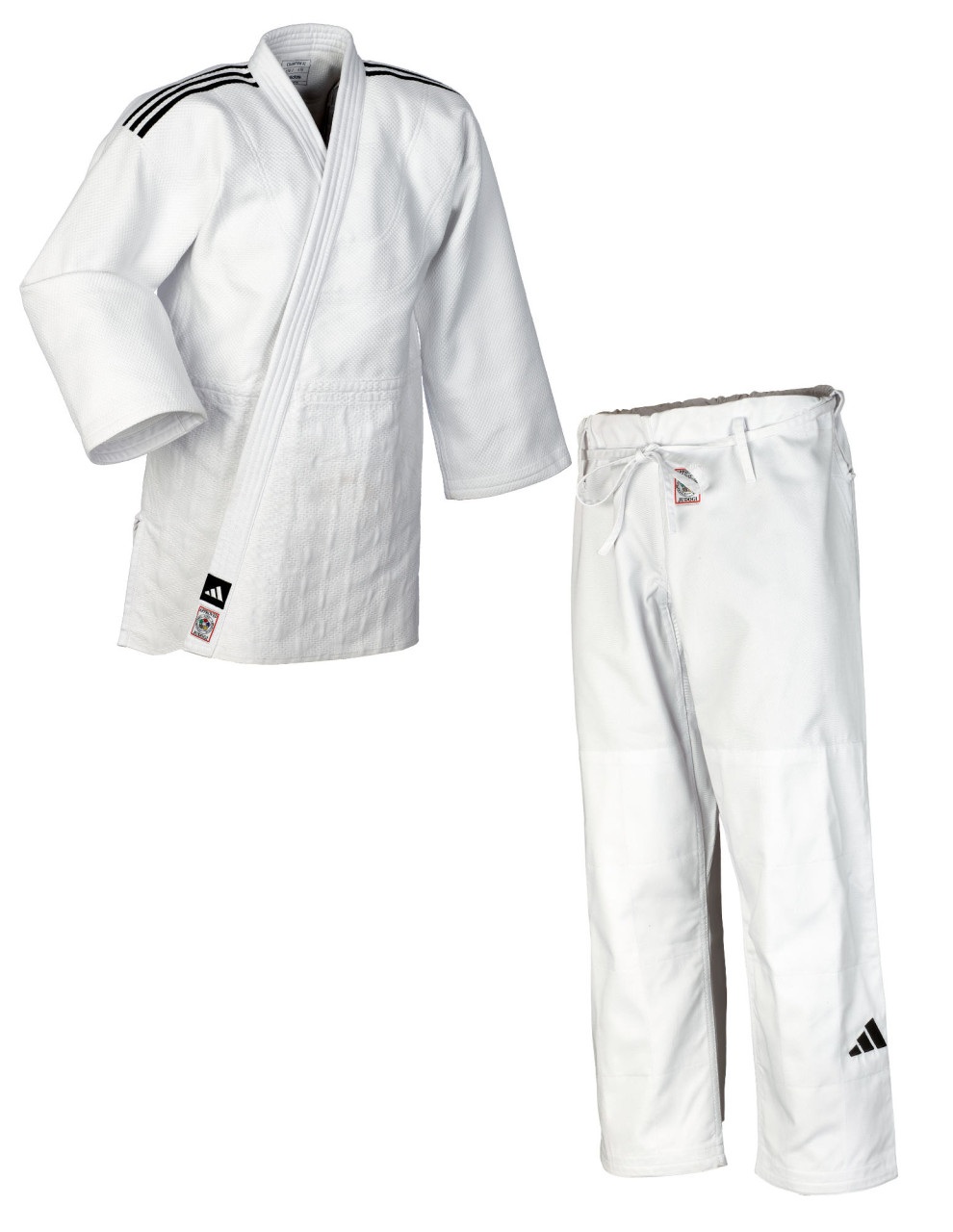 adidas Judoanzug "CHAMPION III" IJF Schulterstreifen REGULAR weiß