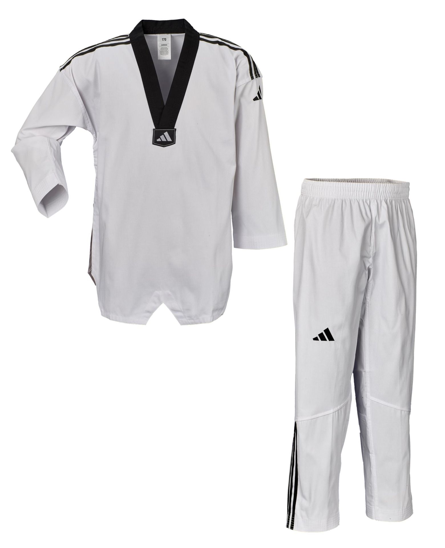 ADIDAS Taekwondo Anzug ADI CLUB 3-STRIPES schwarzes Revers