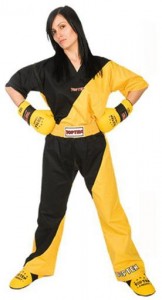 TOP TEN Kickboxuniform 1635-2 schwarz/gelb