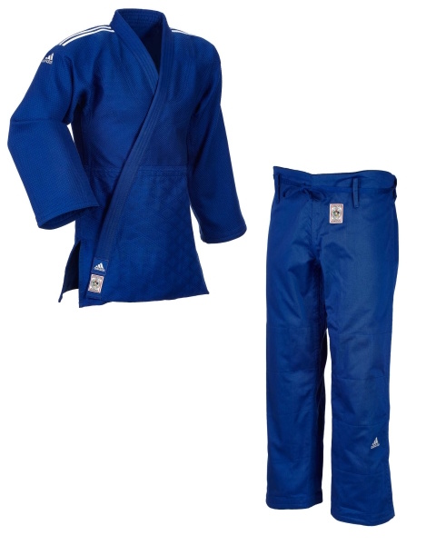 adidas Judoanzug IJF CHAMPION III Slim Fit BLAU