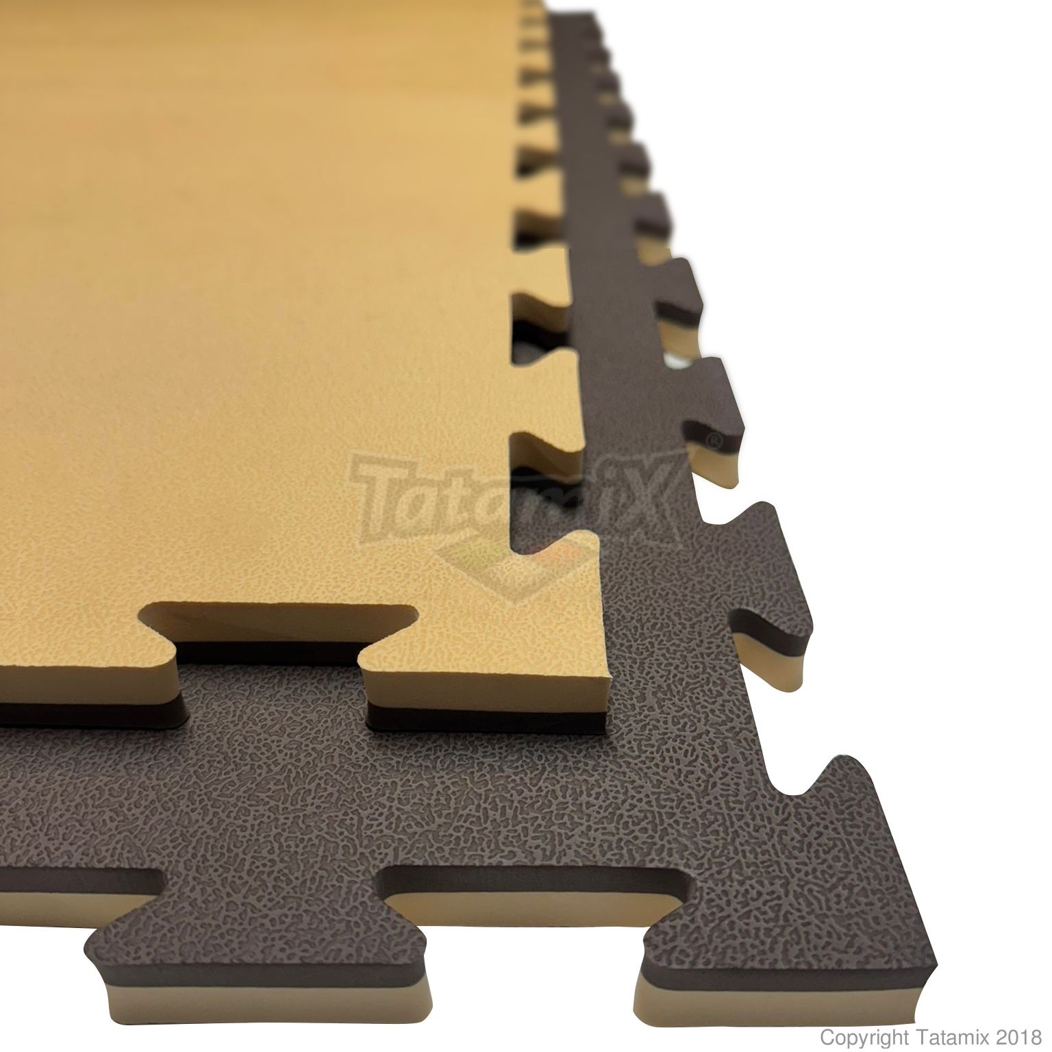 ECO GREEN Sportmatte / Wendematte schwarz-braun / 100 x 100 x 2 cm