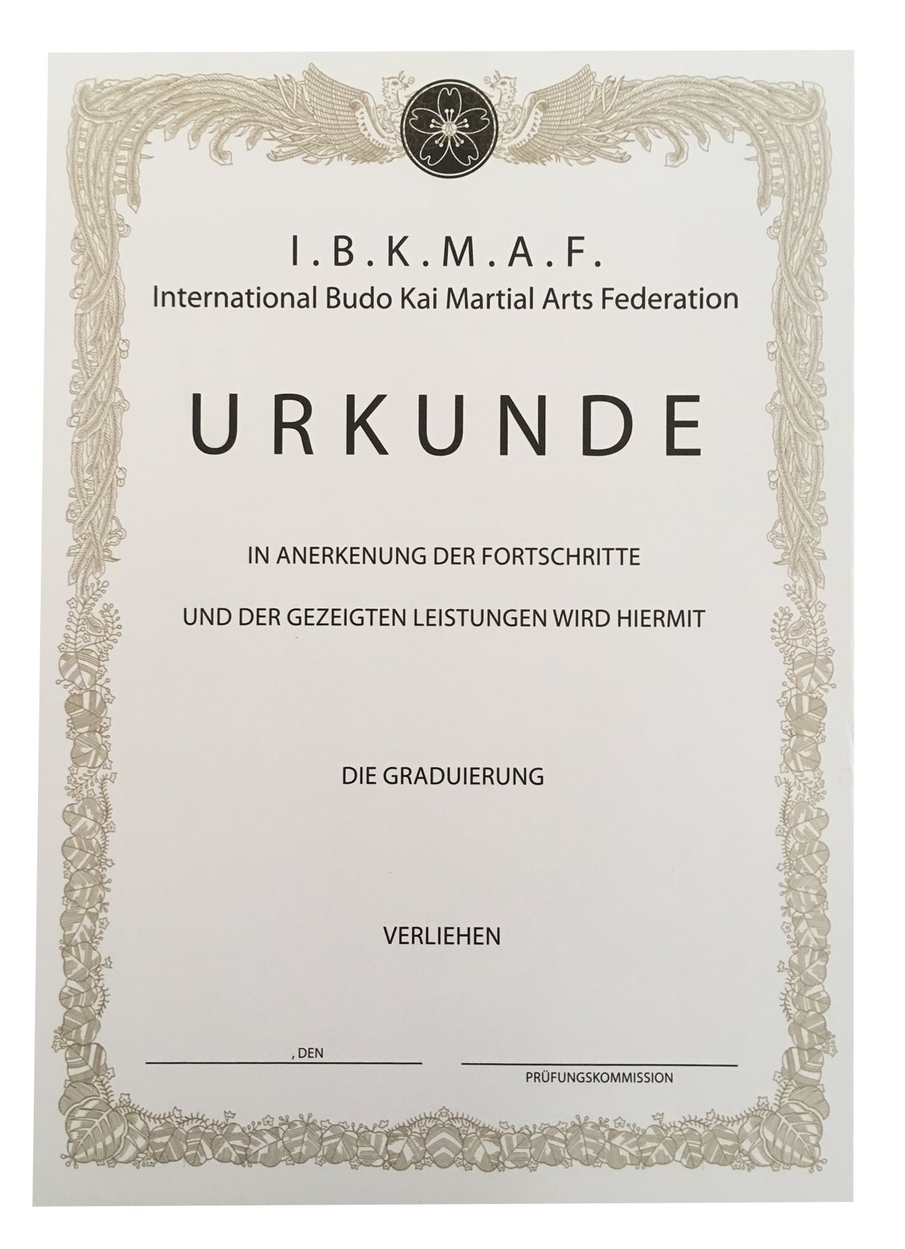 Schüler Prüfungsurkunde IBKMAF First Class 10-er Pack