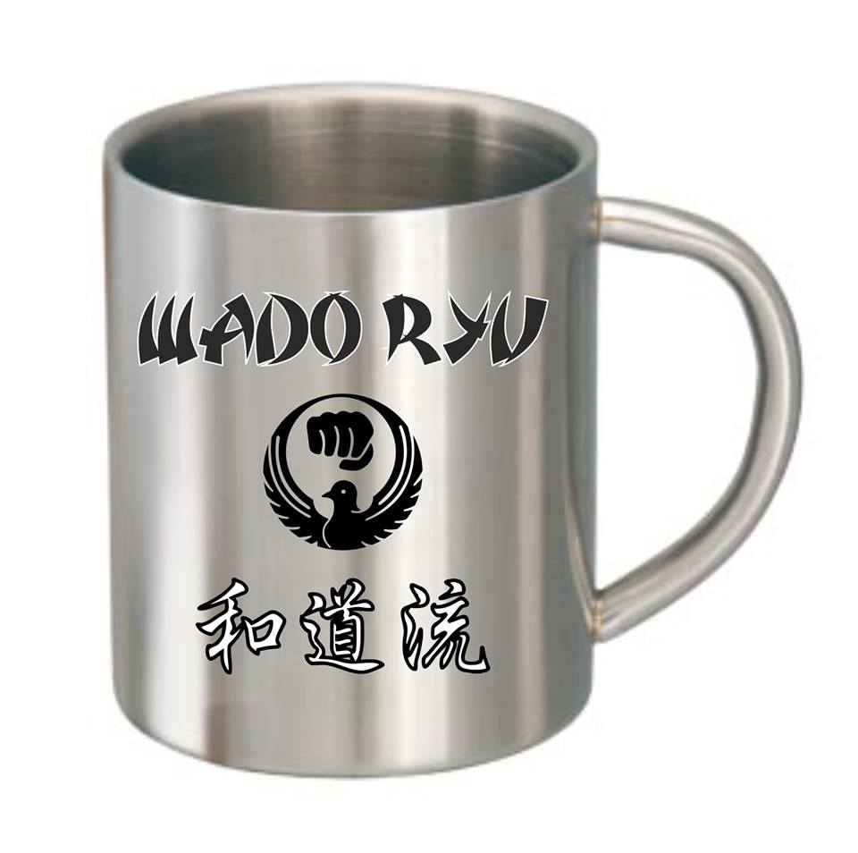 Wado Ryu Sensei TASSE Edelstahl, hochwertig graviert Wado Ryu einzeln
