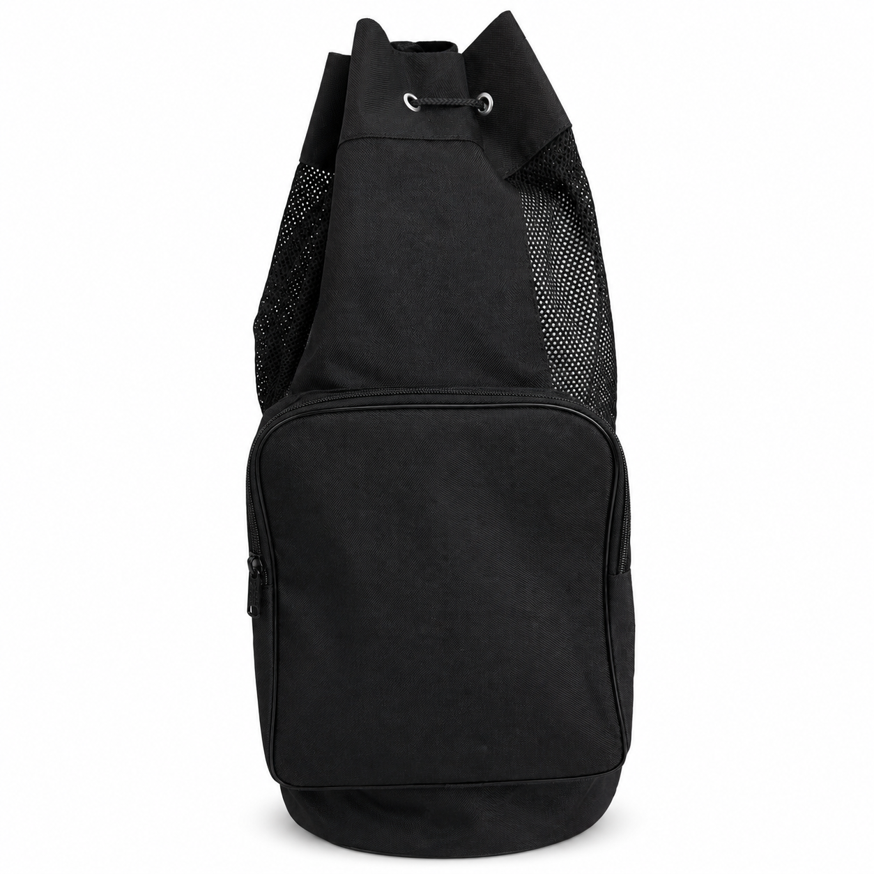Schwarzer Sling-Rucksack mit Hauptfach und Reißverschlusstasche (%SALE)