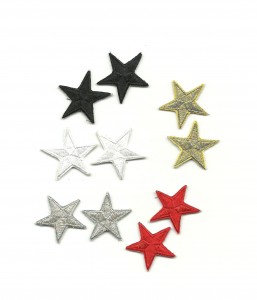 10-er Pack Sterne Aufnäher Stern Patch GEMISCHT (bitte Farben im Mitteilungsfeld angeben !)