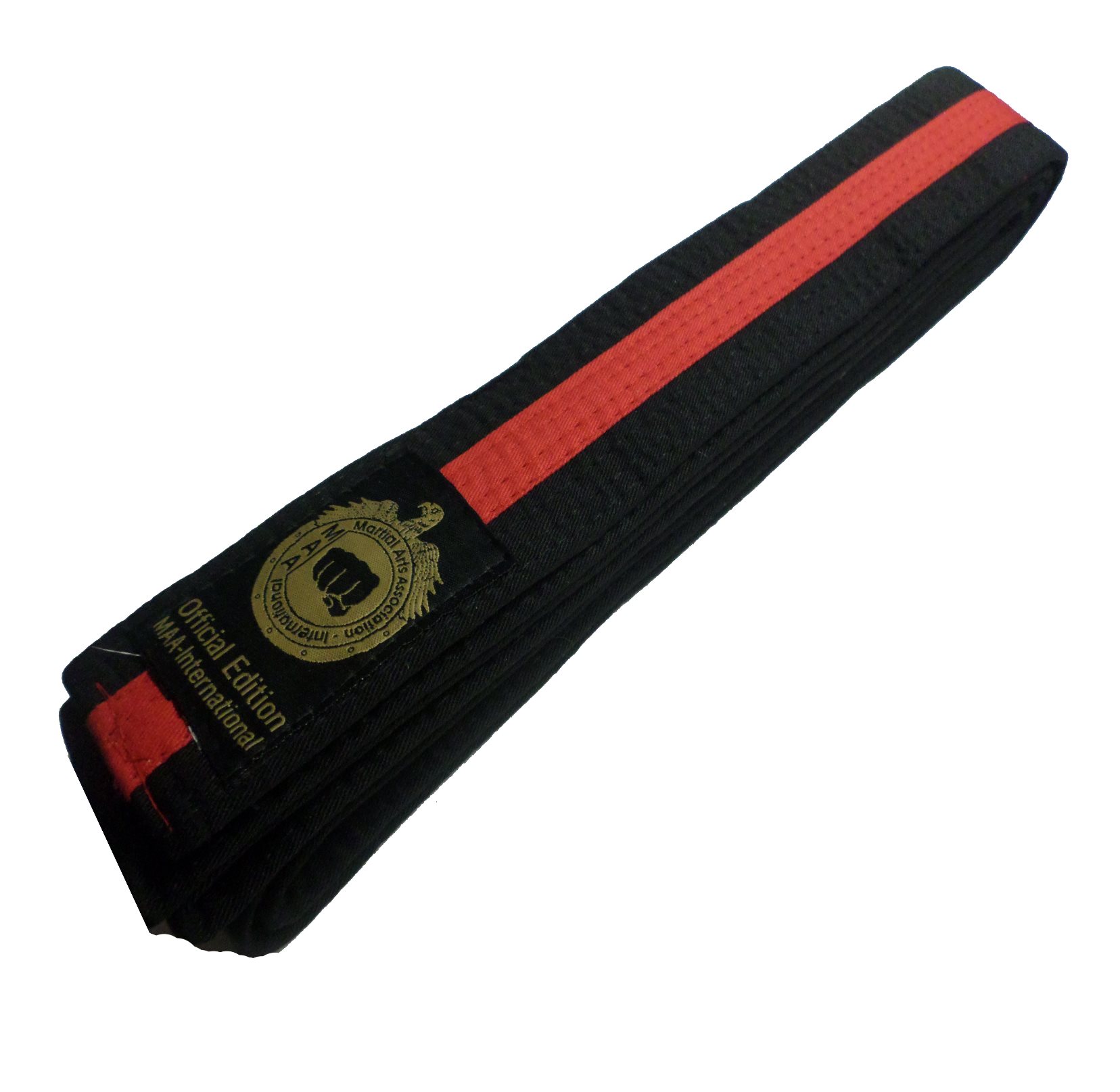 MAA Int. Official Master Belt Schwarz mit rotem Mittelstreifen 350