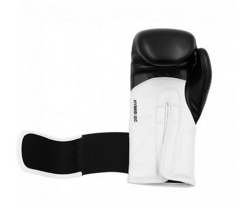 adidas Boxhandschuhe Hybrid 100, schwarz/weiß, ADIH100 12 oz