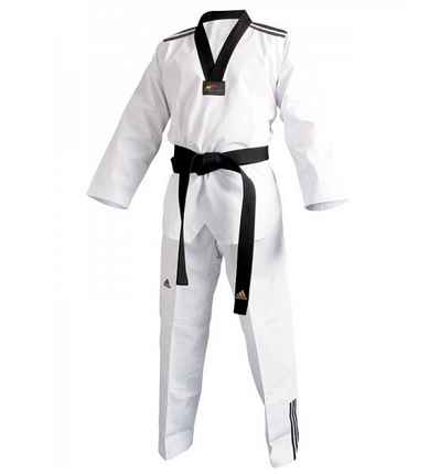 ADIDAS Taekwondo Anzug ADI CLUB 3-STRIPES - schwarzes Revers 220