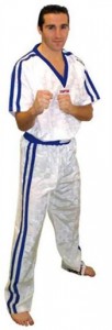 TOP TEN Kickboxuniform 1637 weiß/blau