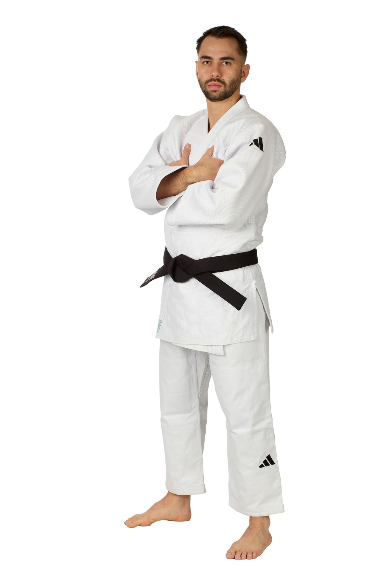 adidas Judoanzug "CHAMPION III" IJF - SLIM FIT  - NUR LOGO weiß 185