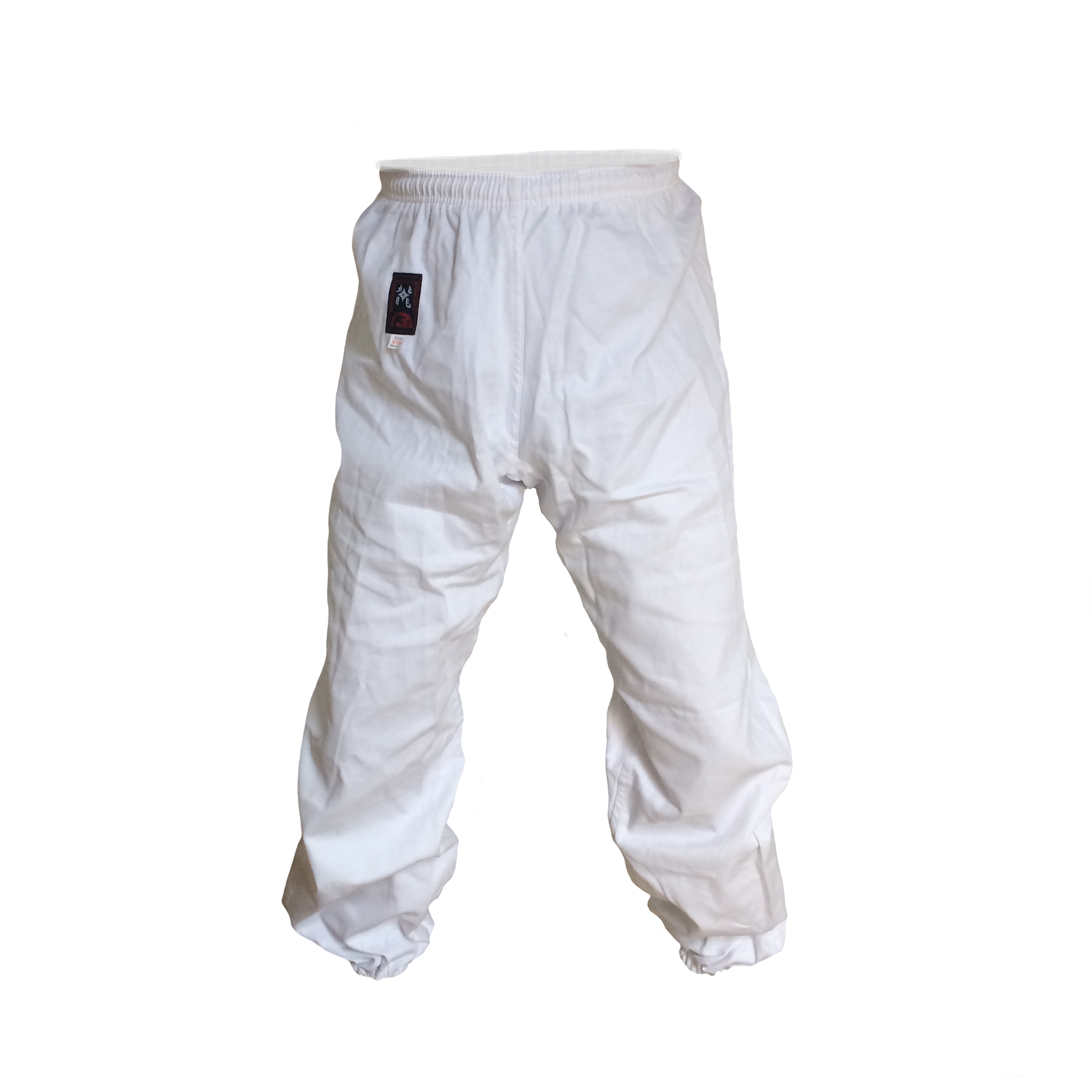 Qigong Hose weiß, mit Bündchen