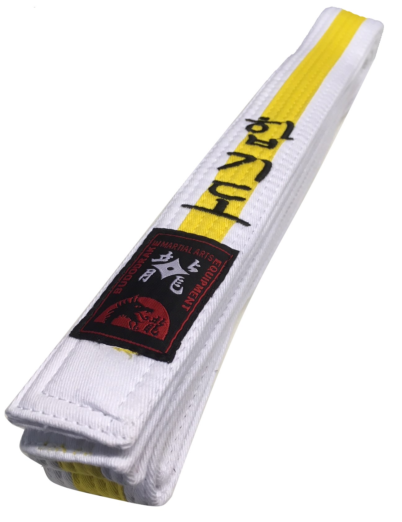 Weiß-Gelbgurt bestickt mit Hapkido schwarz