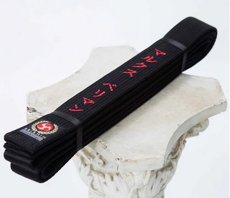 Seishin Schwarzgurt Naturseide 340