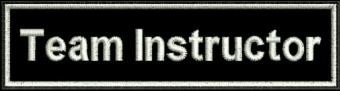 Aufnäher Team Instructor schwarz