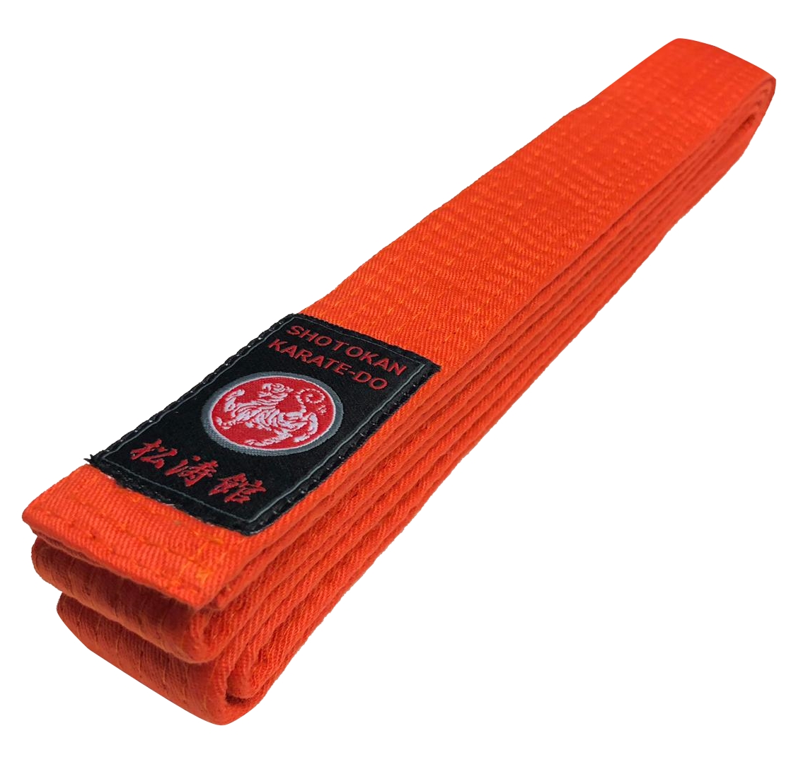 Shotokan Karategürtel Silver Edition 100 % Cotton orange 400