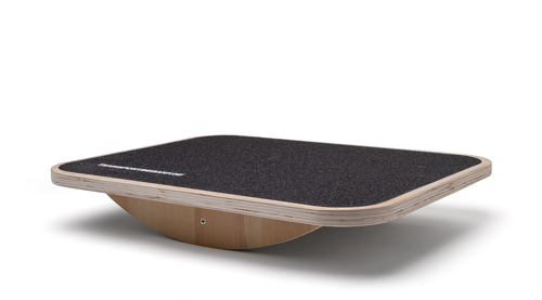 Balanceboard Wackelbrett PROFI aus Holz, 48 x 37 cm / ECKIG