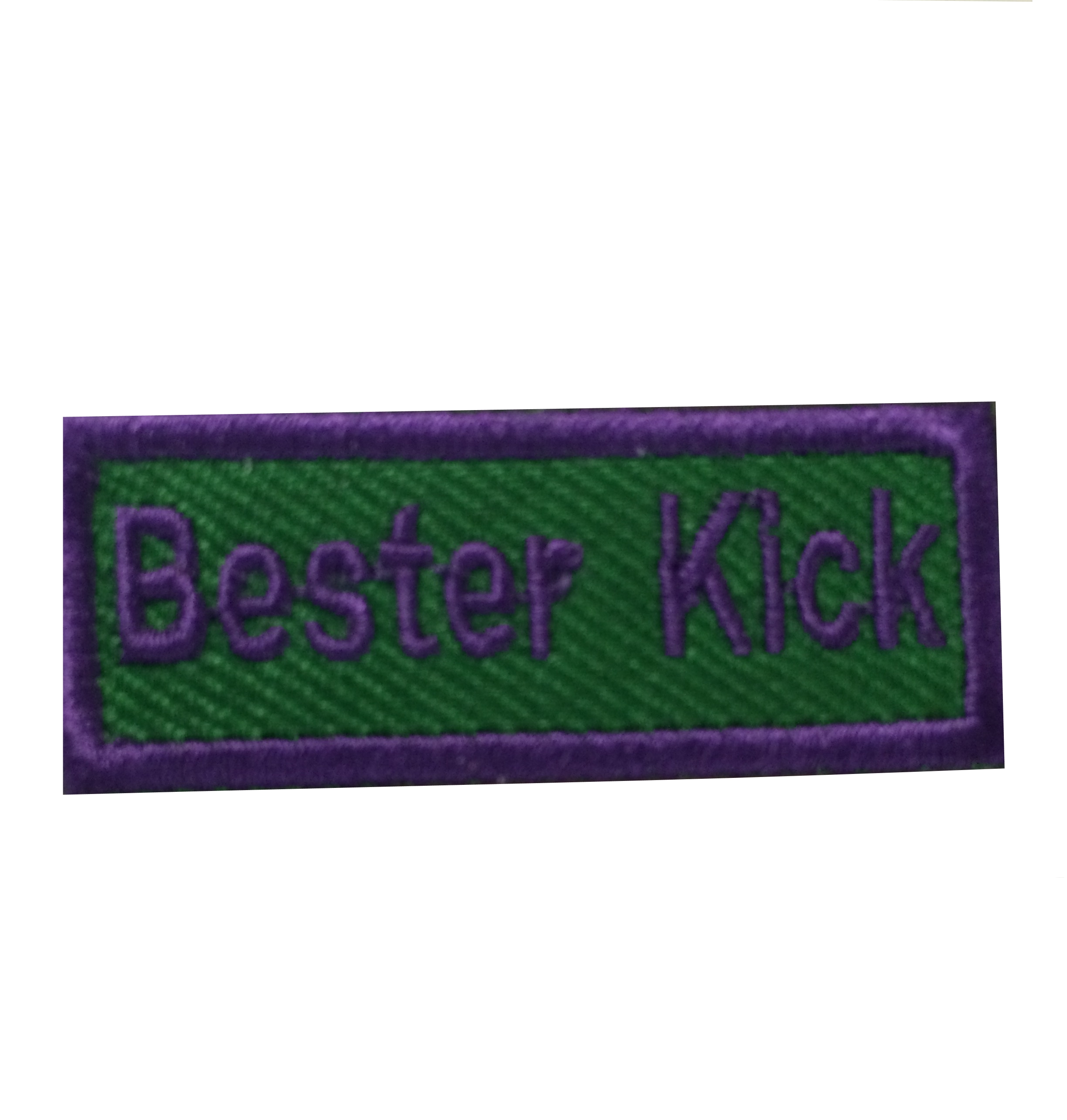 Bester Kick - Anerkennungs-Abzeichen / Skill Patch violett/ grün