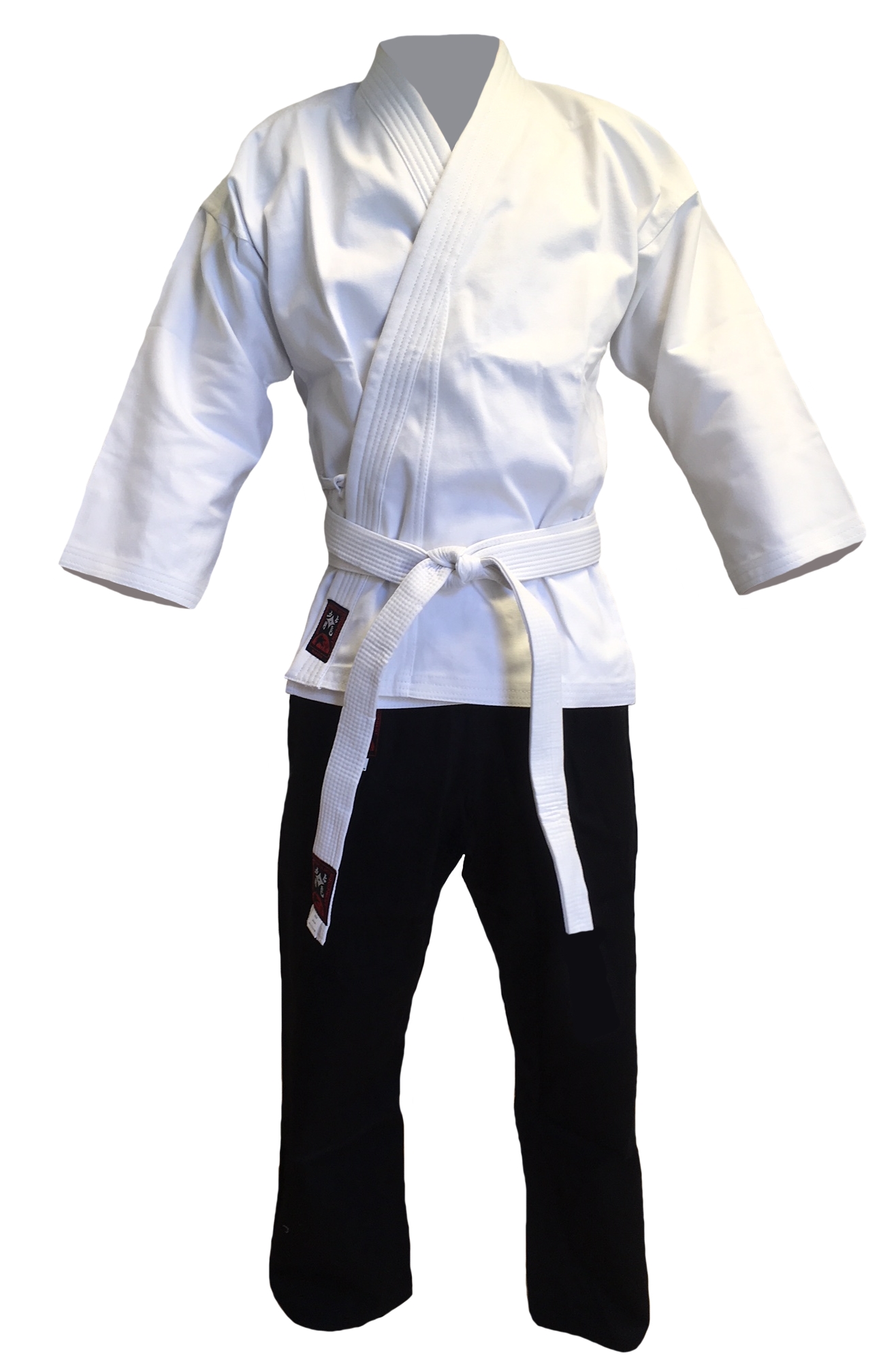 Kempo-Anzug weiß-schwarz 8 oz 210