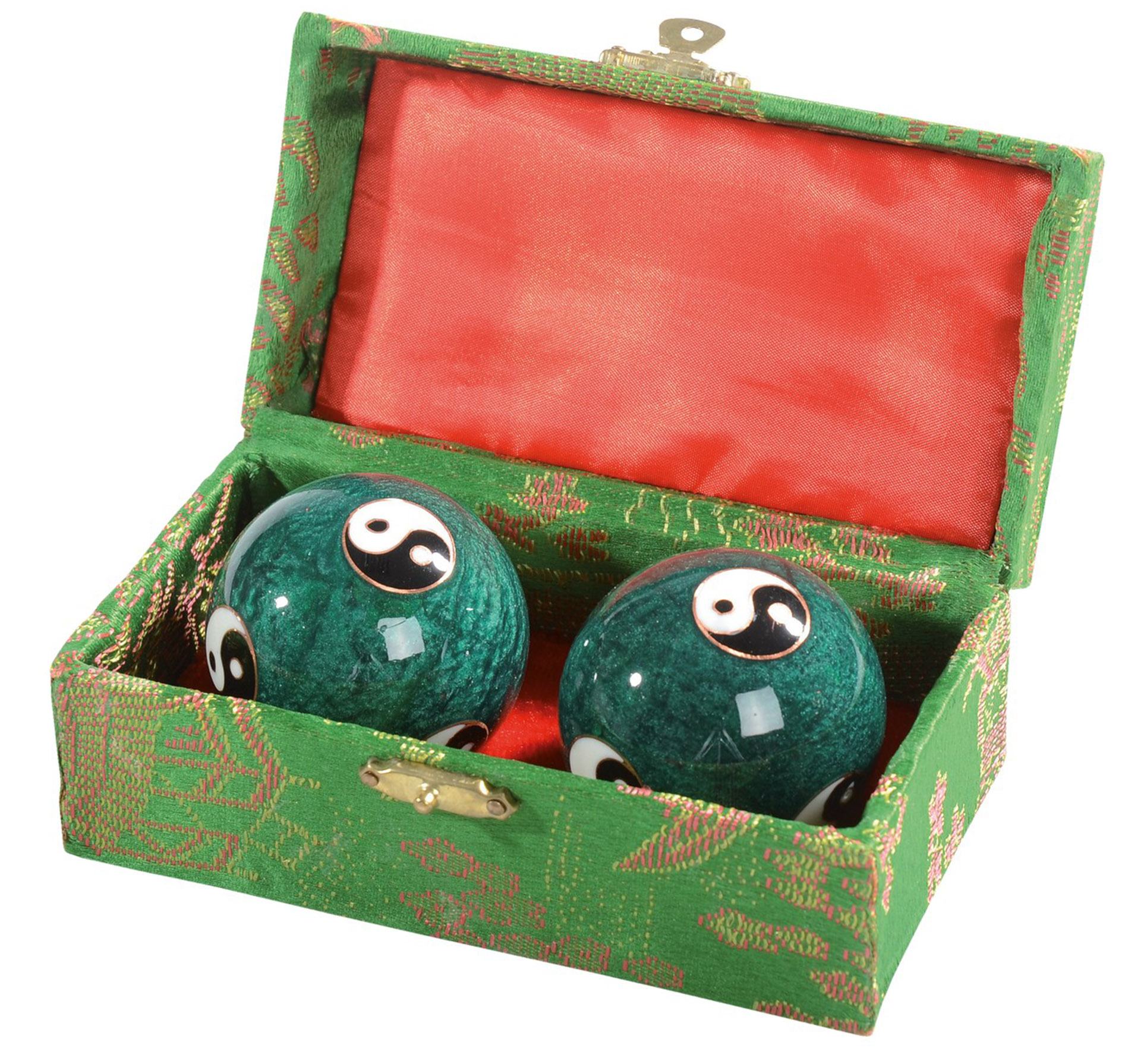 KWON (R) Chinesische Kugeln, emailliert, mit Yin Yang und Klang