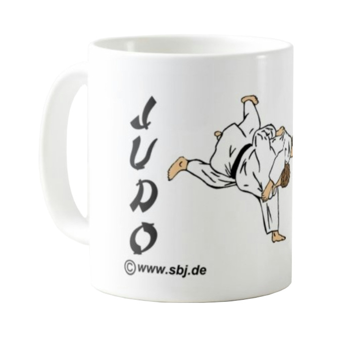 Tasse Judo Figur + Schriftzeichen