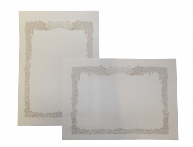 Traditionelle Urkunde mit Schmuckrahmen, Dan Urkunden, DIN A4 quer