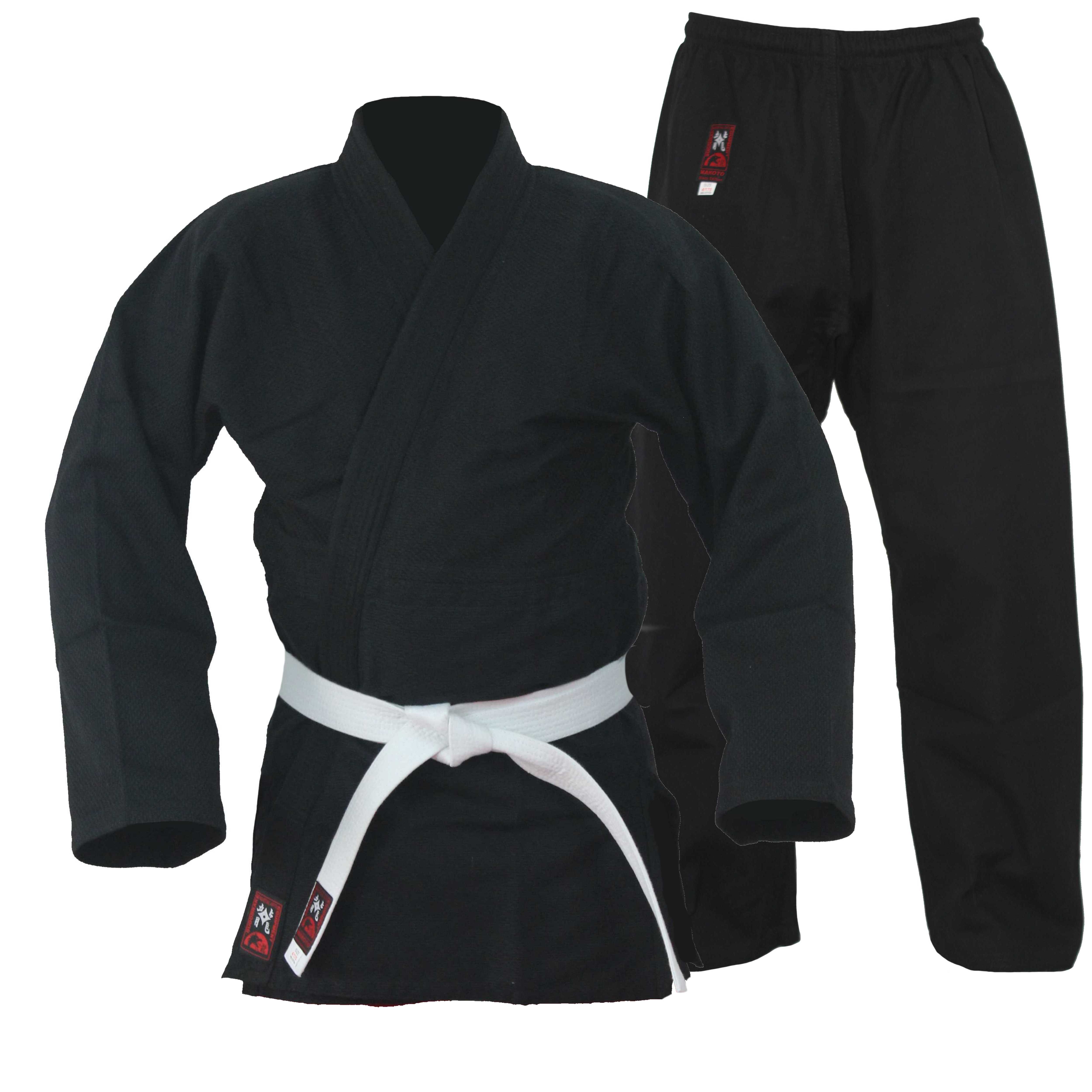 Budodrake Judoanzug KYOTO BLACK (Jacke schwarz, Hose schwarz)