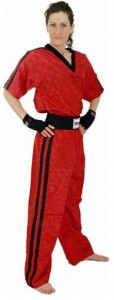 TOP TEN Kickboxuniform 1637-4 rot/schwarz