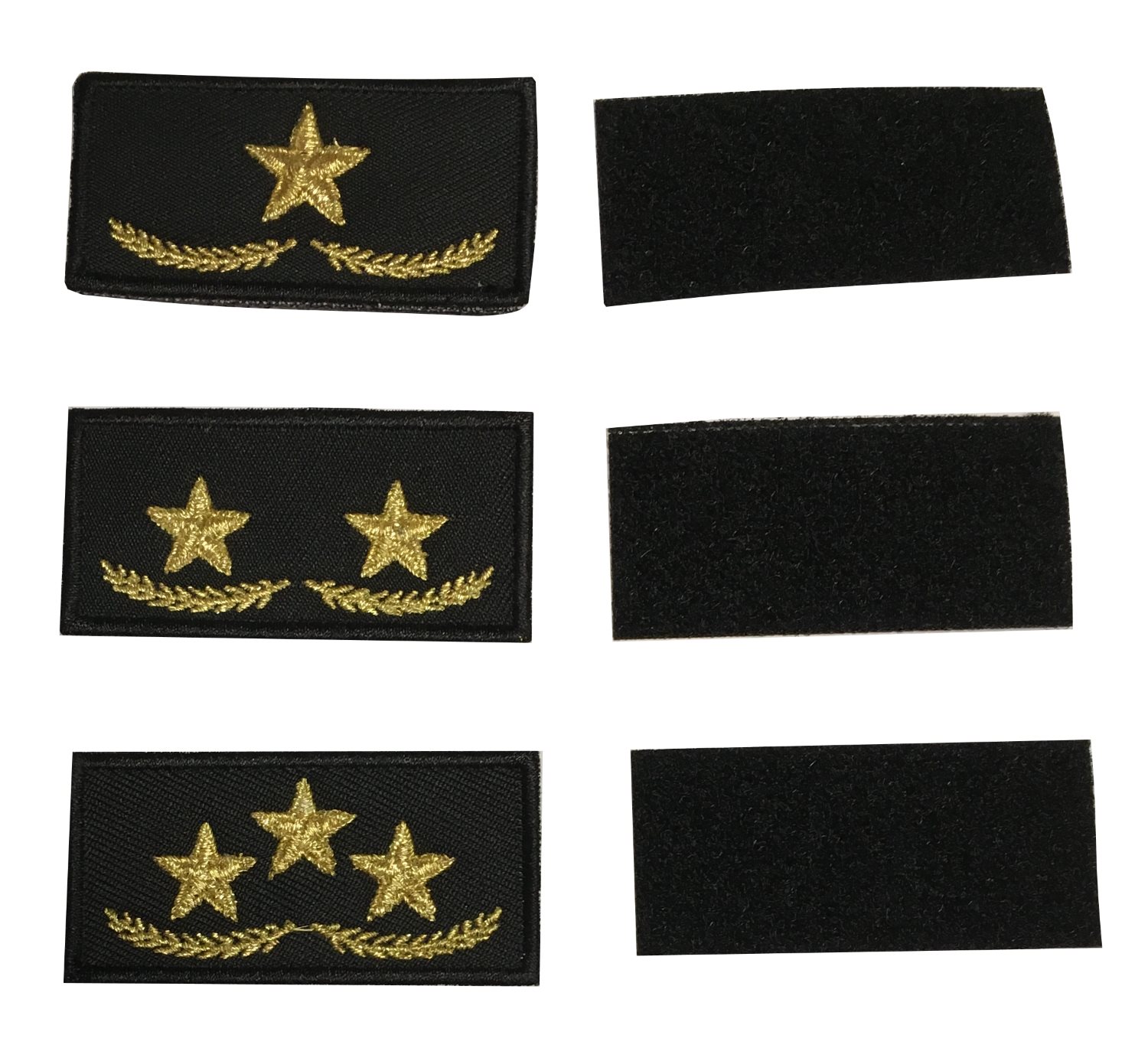 Sterne-Aufnäher mit Klett, gold, als Graduierungsabzeichen