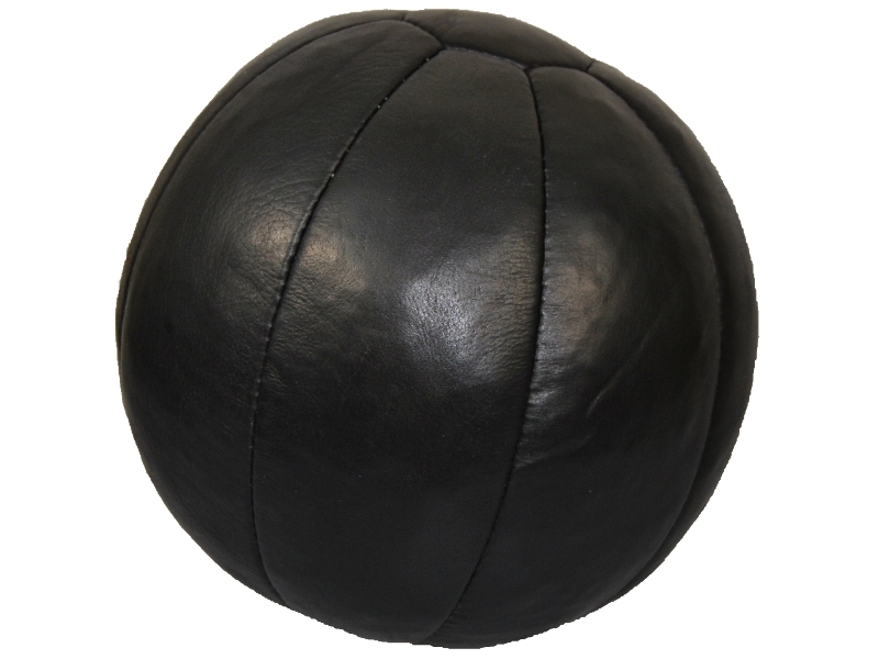 Medizinball Echtleder schwarz 5kg