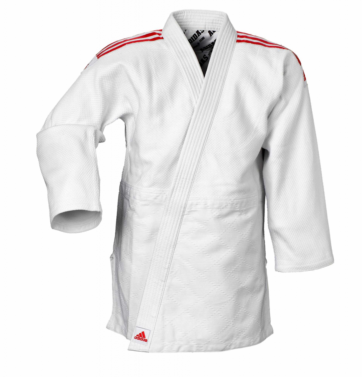 Adidas Judoanzug Quest mit roten Schulterstreifen 200