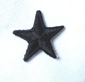 Sterne Aufnäher / Aufbügler SCHWARZ