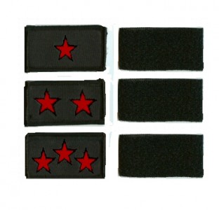 Sterne-Aufnäher mit Klett, rot, als Graduierungsabzeichen