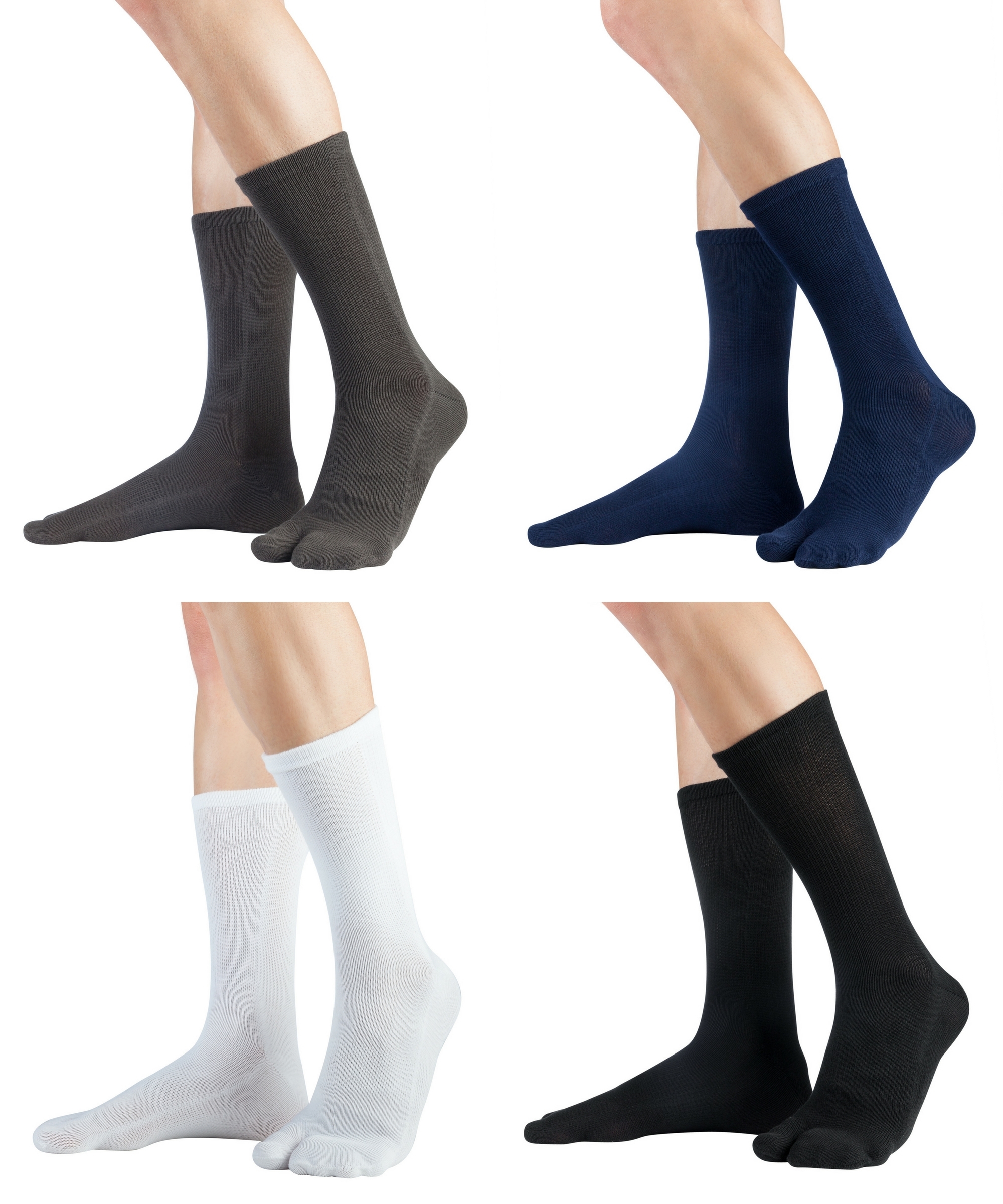 KNITIDO Tabi Socken, traditionell, WADENLANG grau 43-46