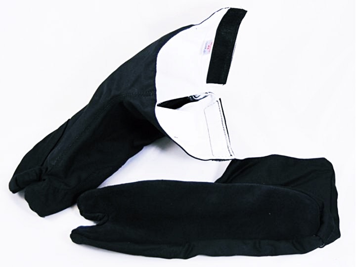 Indoor Tabis Klett, schwarze Ledersohle