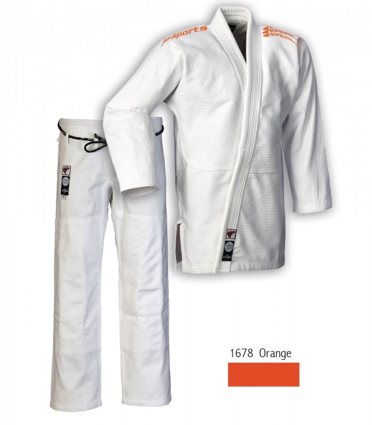 Ju Jutsu Anzug "Pearl Pure" Color Schulterstick A6 gold