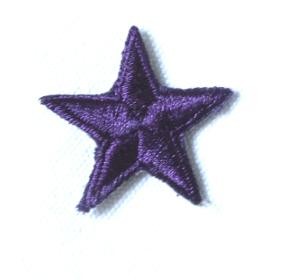 Sterne Aufnäher / Aufbügler VIOLETT / LILA