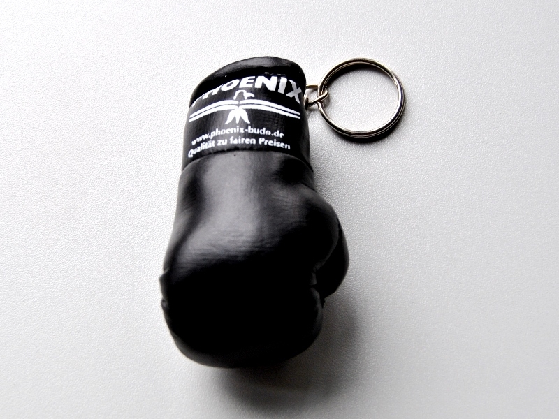 Schlüsselanhänger Boxhandschuhe schwarz Phoenix