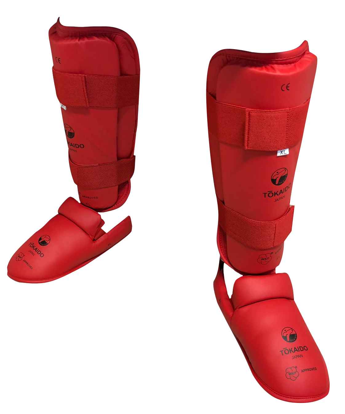Tokaido Karate Schienbein-und Spannschutz WKF rot XXL